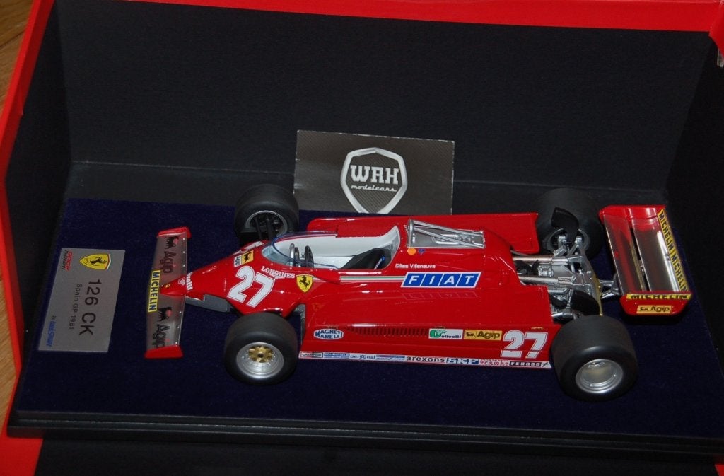 1:18 Ferrari 126CK F1 #27 Villeneuve Looksmart WRH, Verzenden, Zo goed als nieuw, Auto, Overige merken