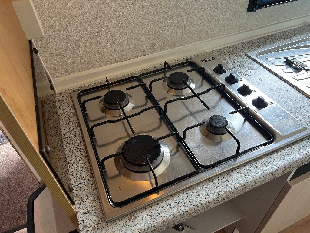 kookplaat gas, Witgoed en Apparatuur, Kookplaten, Gebruikt, Inbouw, Gas, 4 kookzones, Ophalen
