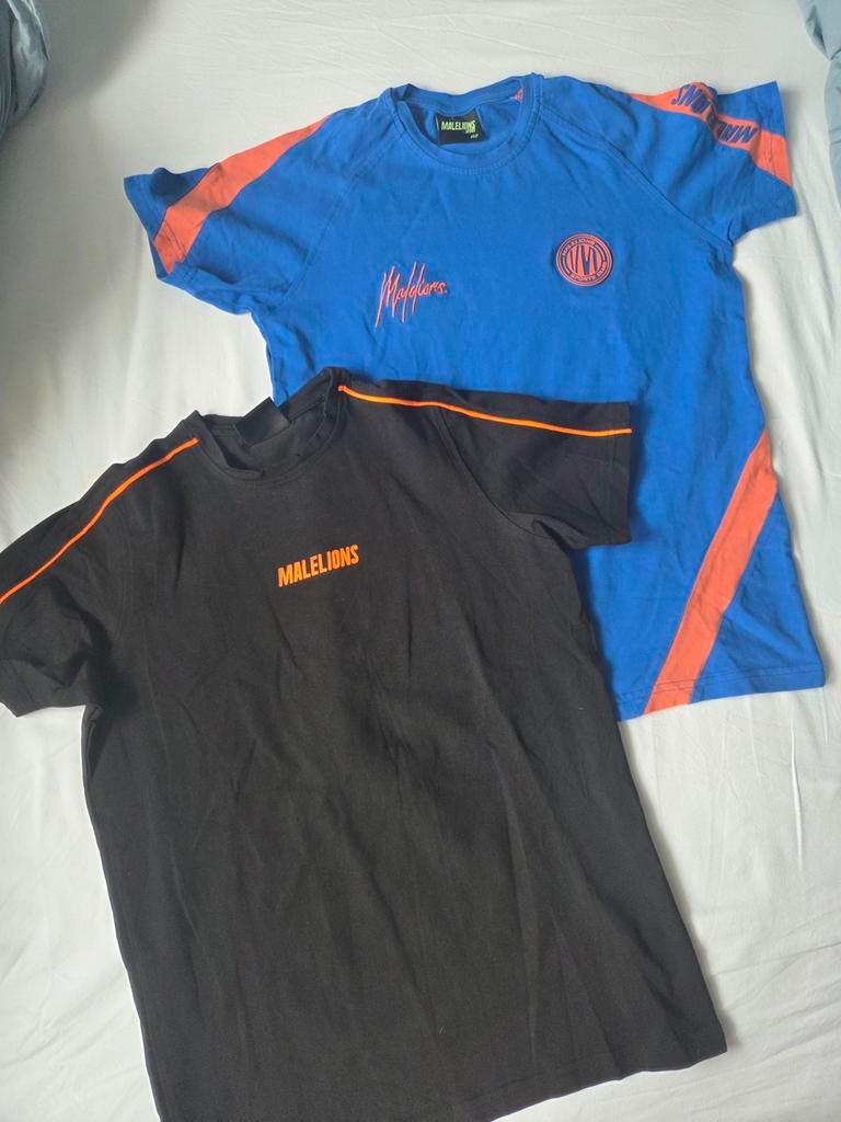 2 Malelions shirts maat 152 - Zo goed als nieuw, Ophalen of Verzenden, Zo goed als nieuw, Malelions, Jongen