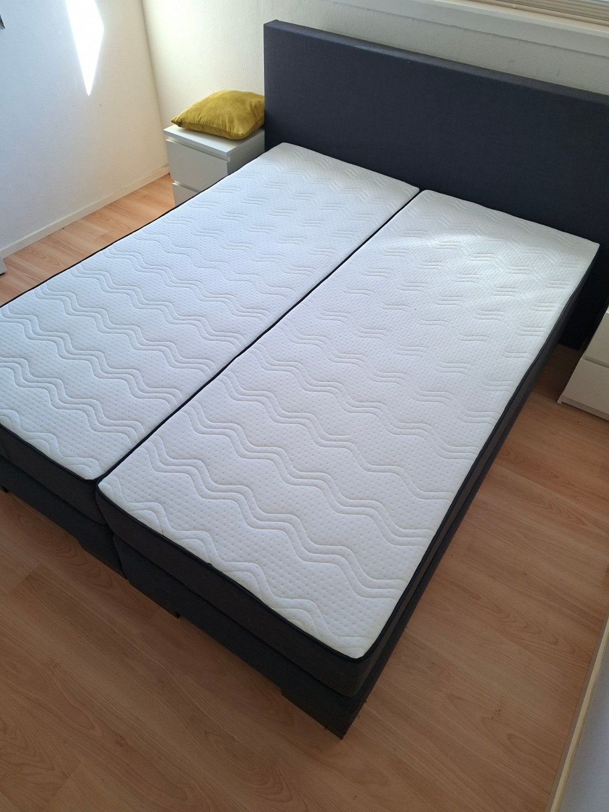 boxspring-160x200 cm, Huis en Inrichting, Ophalen, Gebruikt, Tweepersoons, Bedbodem