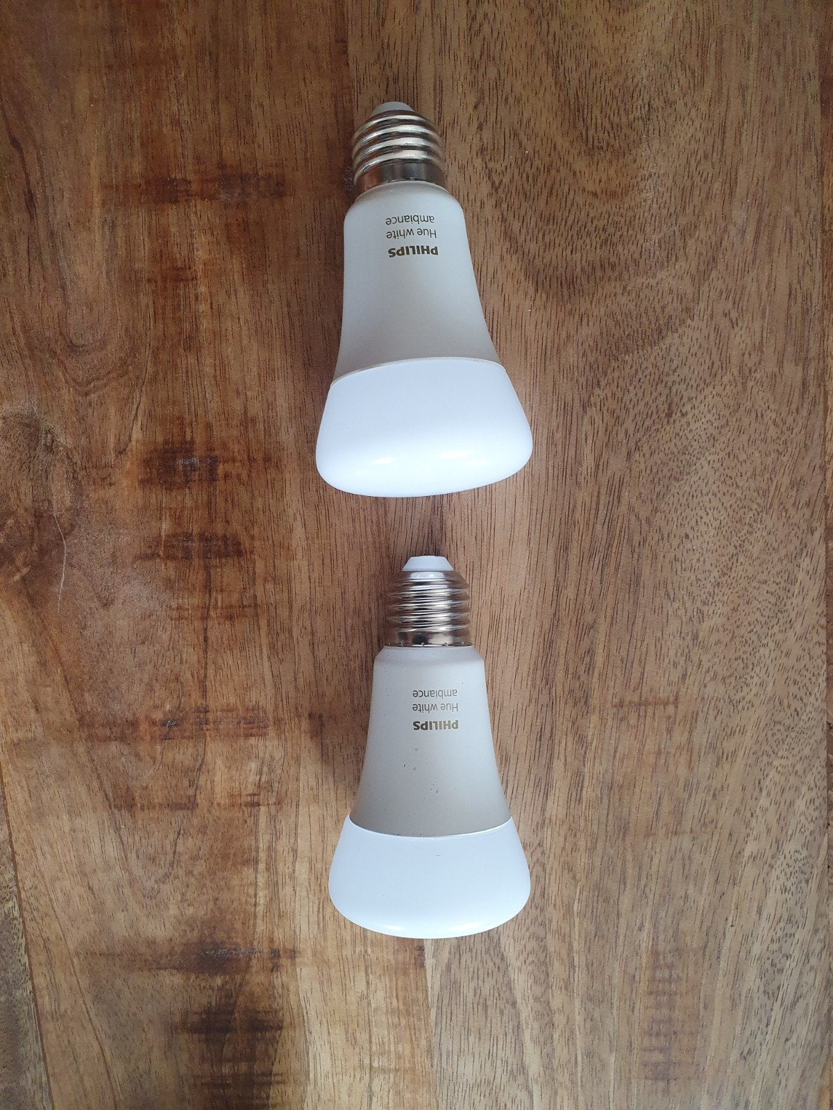 2x Philips Hue White Ambiance E27 LED Lampen, Ophalen of Verzenden, Gebruikt