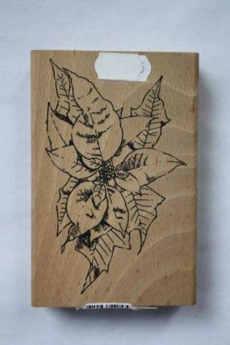 Schudstempel Kerstster 11,5x7cm, Verzenden, Nieuw, Houten stempel