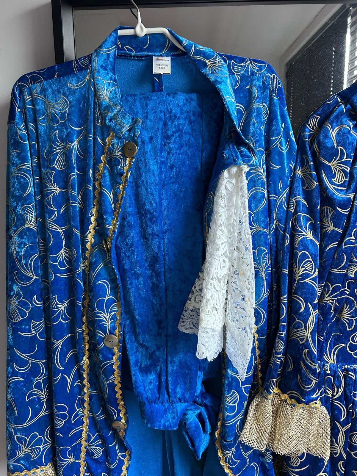 Prins en Prinses Carnaval Kostuums - Blauw met Goud, Ophalen of Verzenden, Zo goed als nieuw, Pak of Jurk