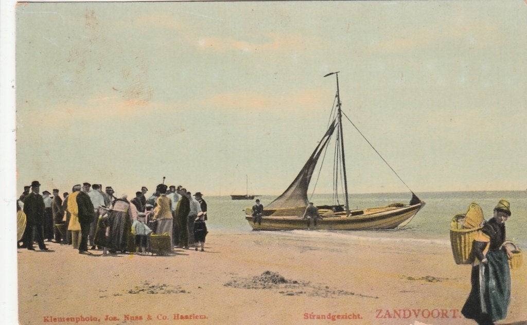 zandvoort- strandgezicht 1911, Ophalen of Verzenden, Voor 1920, Noord-Holland