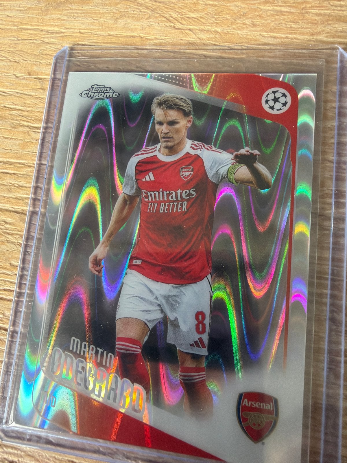 Martin Ødegaard Topps Chrome Arsenal Voetbalkaart, Ophalen of Verzenden, Zo goed als nieuw, Buitenlandse clubs, Spelerskaart