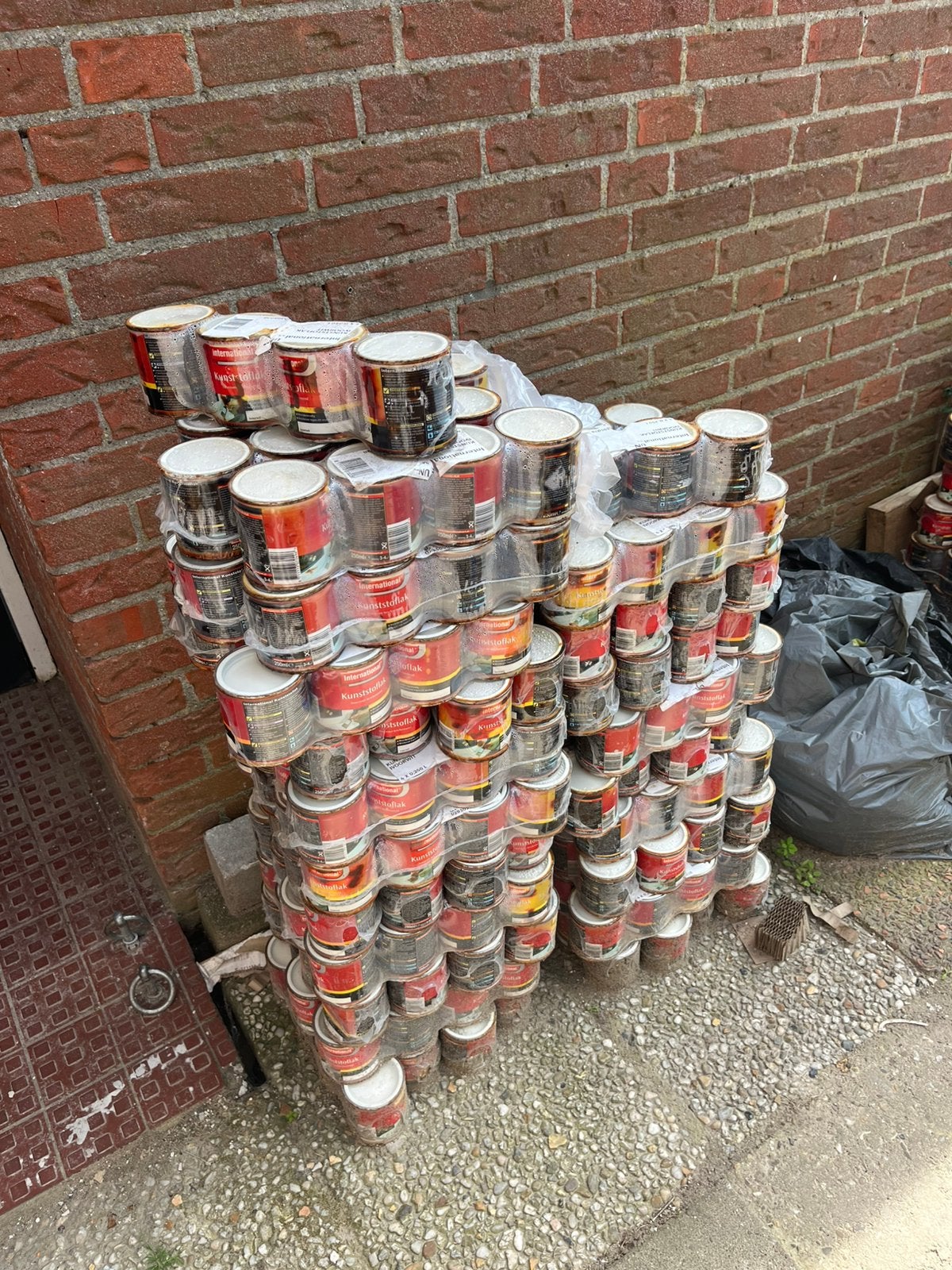 İvoor wit lak verf. Blik heeft buiten gestaan, heeft schade, Ophalen, Wit, Nieuw, 20 liter of meer