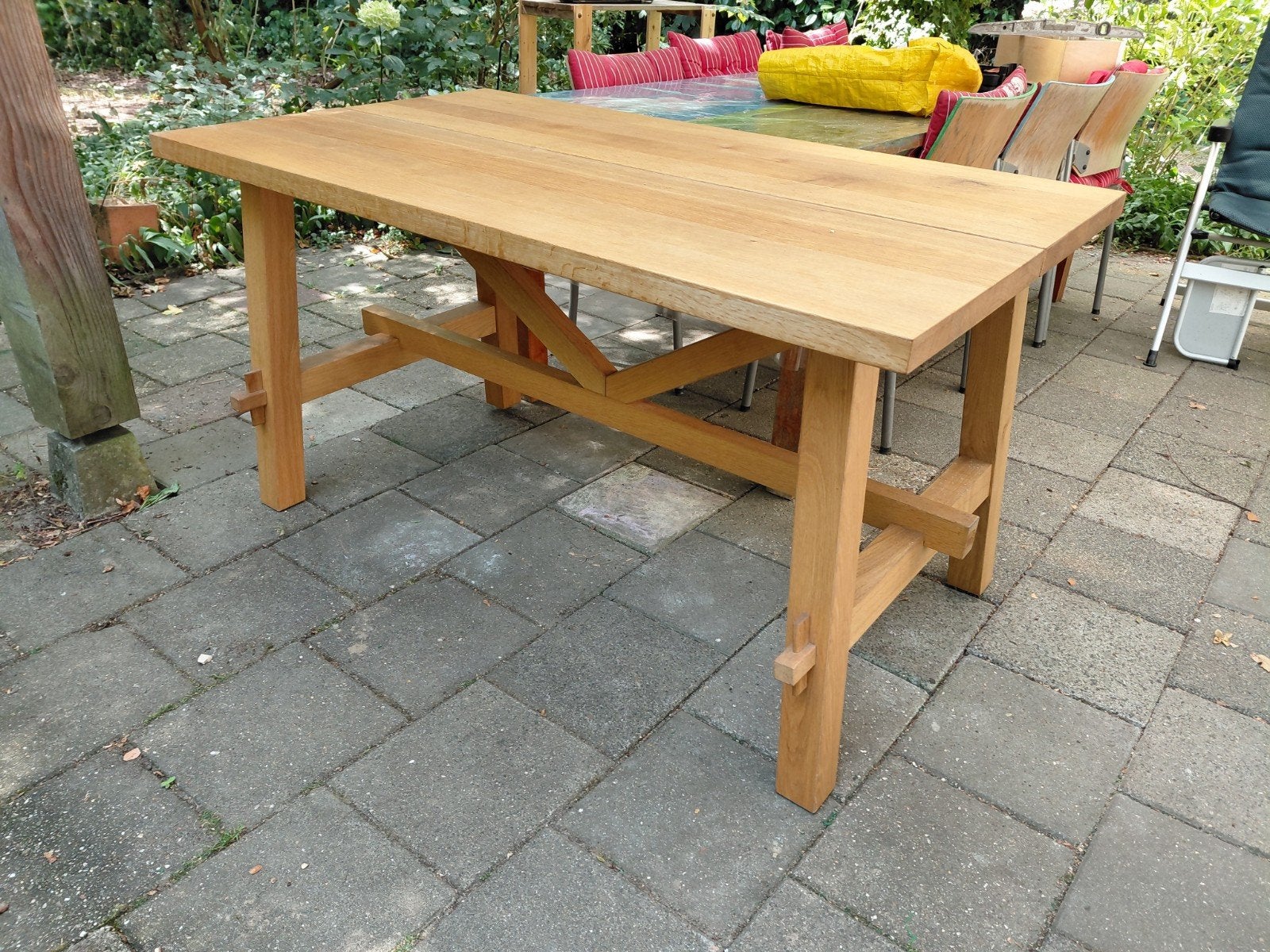 Stevige eettafel IKEA Mockelby, Huis en Inrichting, Tafels | Eettafels, Gebruikt, 50 tot 100 cm, 150 tot 200 cm, Vier personen
