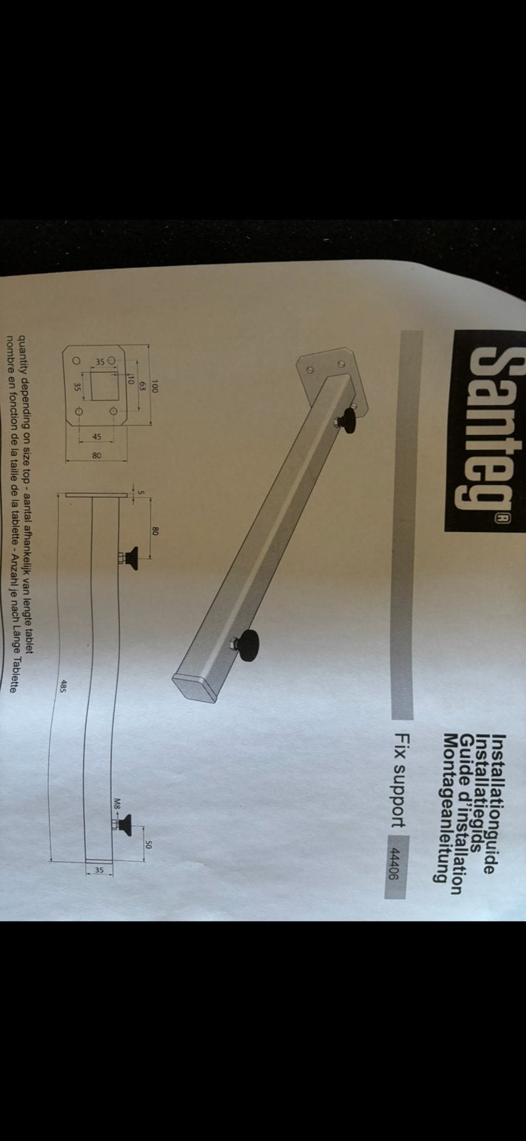 Ophangstangen / ondersteuningsprofiel, Doe-het-zelf en Verbouw, Sanitair, Ophalen of Verzenden, Nieuw, Wastafel