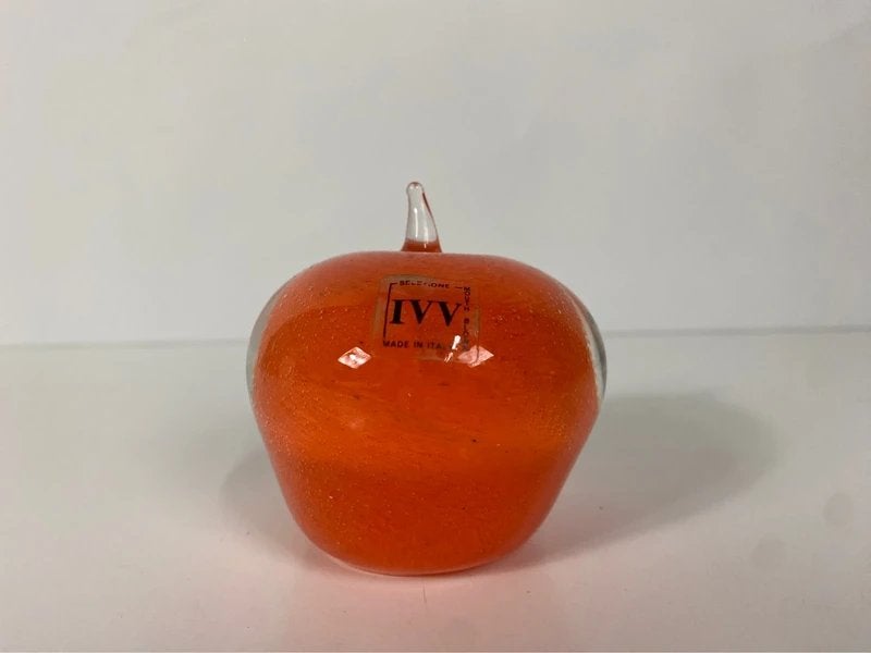 IVV Murano Glazen Appel – Oranje, Gebruikt, Overige stijlen, Ophalen of Verzenden, Oranje