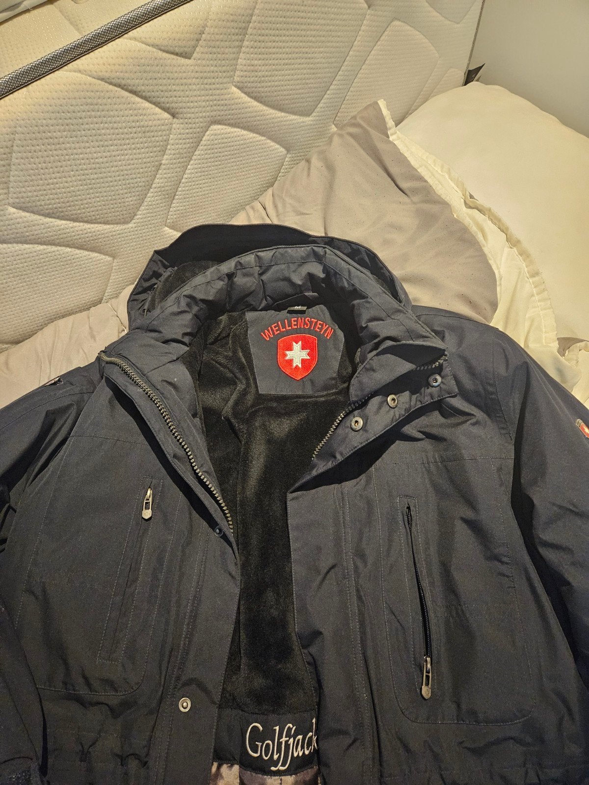 Wellensteyn Golfjacke - Donkerblauwe Winterjas, Ophalen, Wellensteyn, Zo goed als nieuw, Maat 48/50 (M)