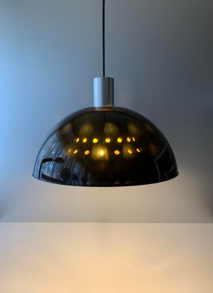 Dijkstra 70s pendant silence of the lamps, Ophalen of Verzenden, Gebruikt, Metaal, Mid century modern vintage design