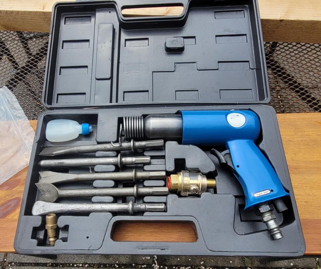 Pneumatische slaghamer met toebehoren, Ophalen of Verzenden
