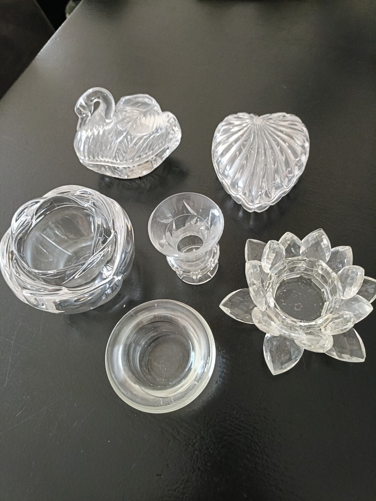 Prachtige 6-delige set vintage (kristal) glaswerk, Ophalen