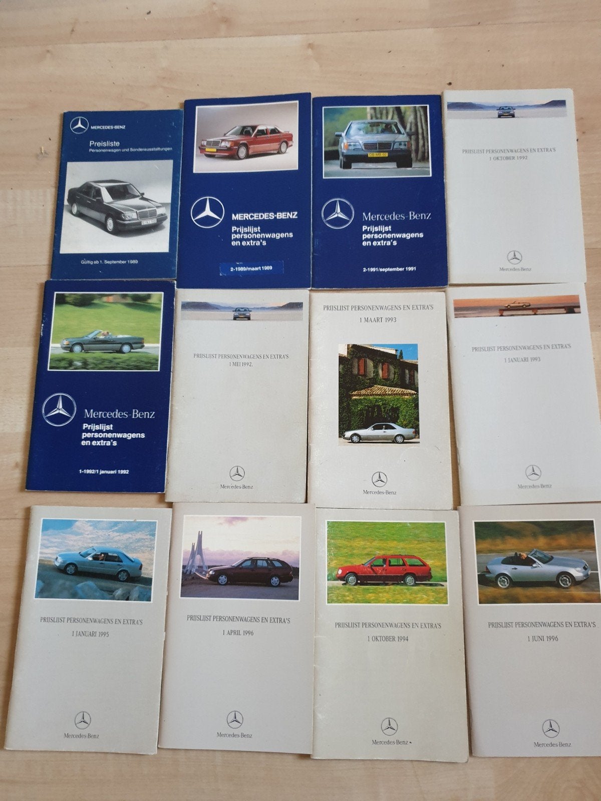 Mercedes prijslijsten 1989 - 1996, Ophalen, Zo goed als nieuw, Mercedes