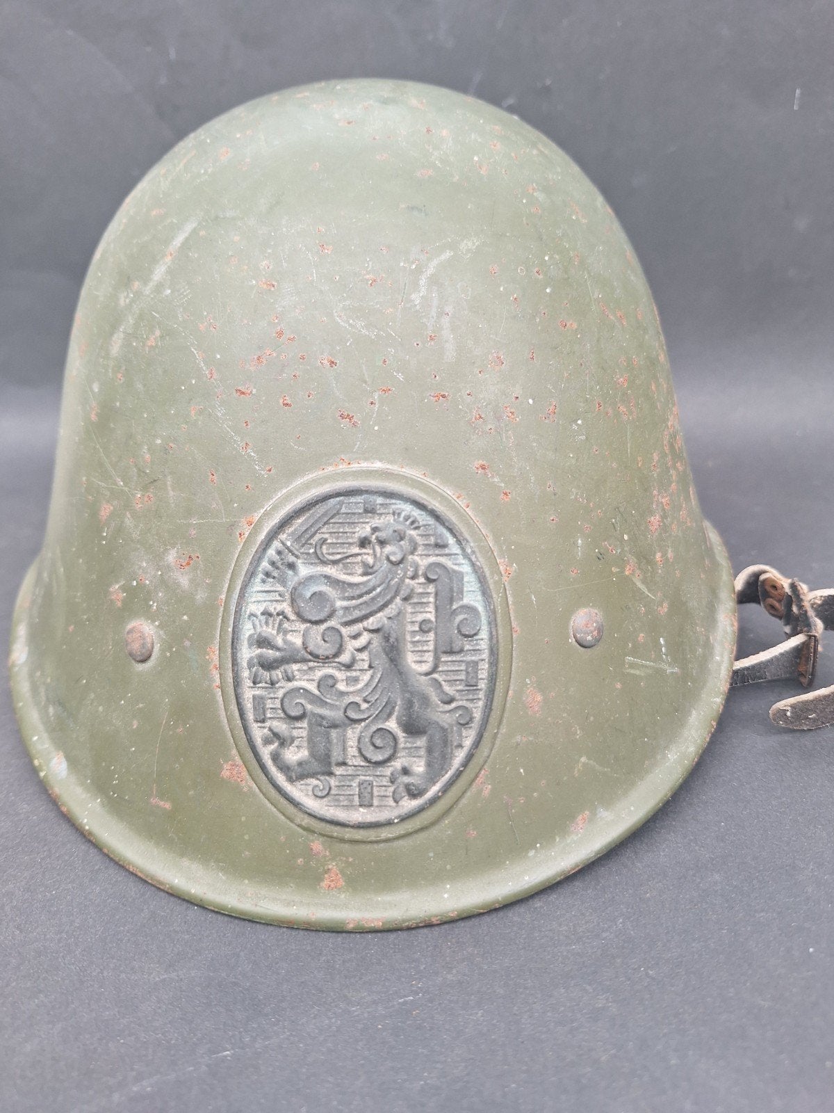Nederlandse Helm 1934  compleet, Ophalen of Verzenden, Landmacht, Nederland, Helm of Baret