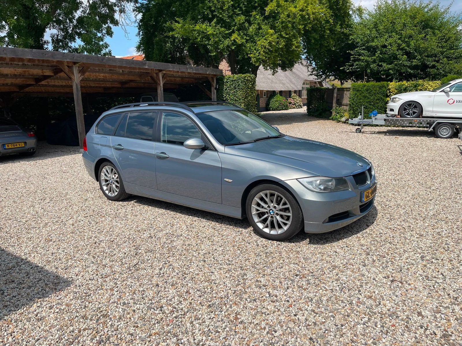 BMW 3-Serie 2.0 318 I Touring AUT 2006 Grijs, Auto's, Automaat, 1995 cc, Zwart, 4 cilinders