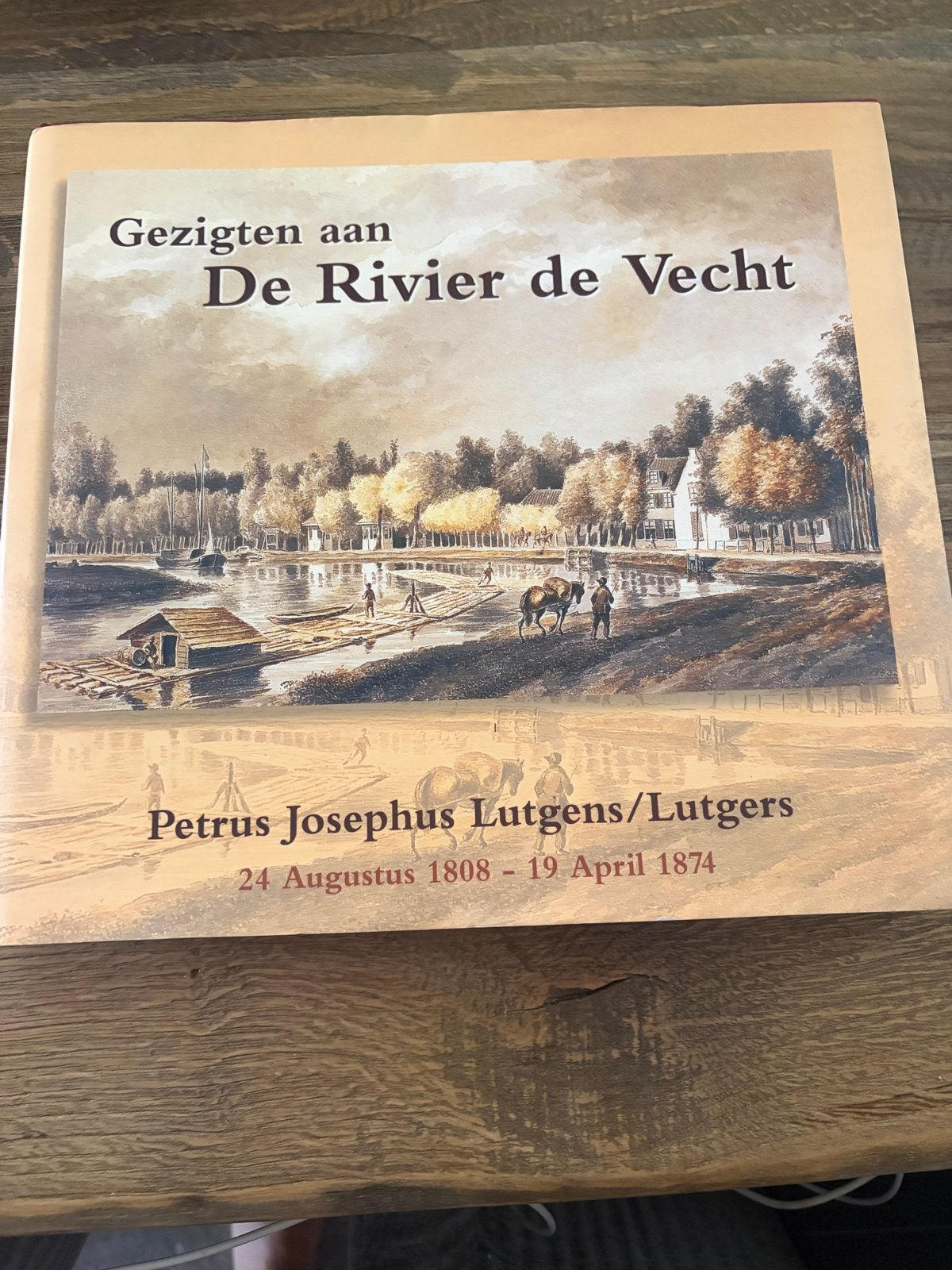 Gezichten aan De Rivier de Vecht - Petrus Josephus Lutgers, Ophalen of Verzenden, 19e eeuw, Nieuw