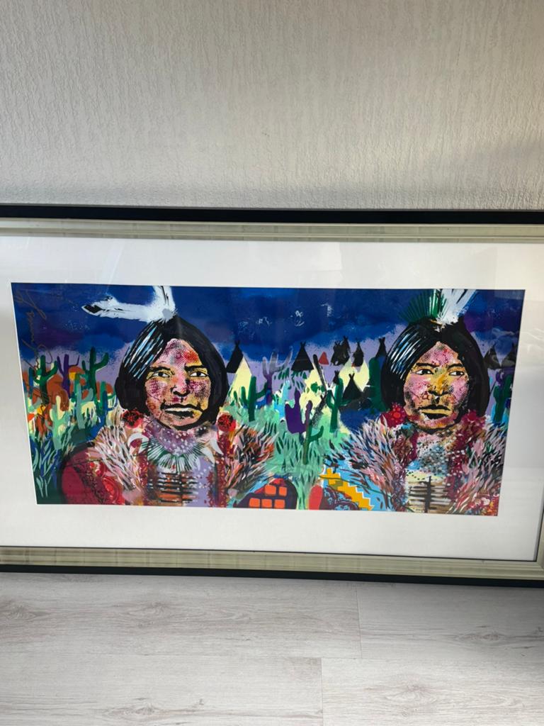 Zeefdruk van Van Hagen - Indianen, Ophalen