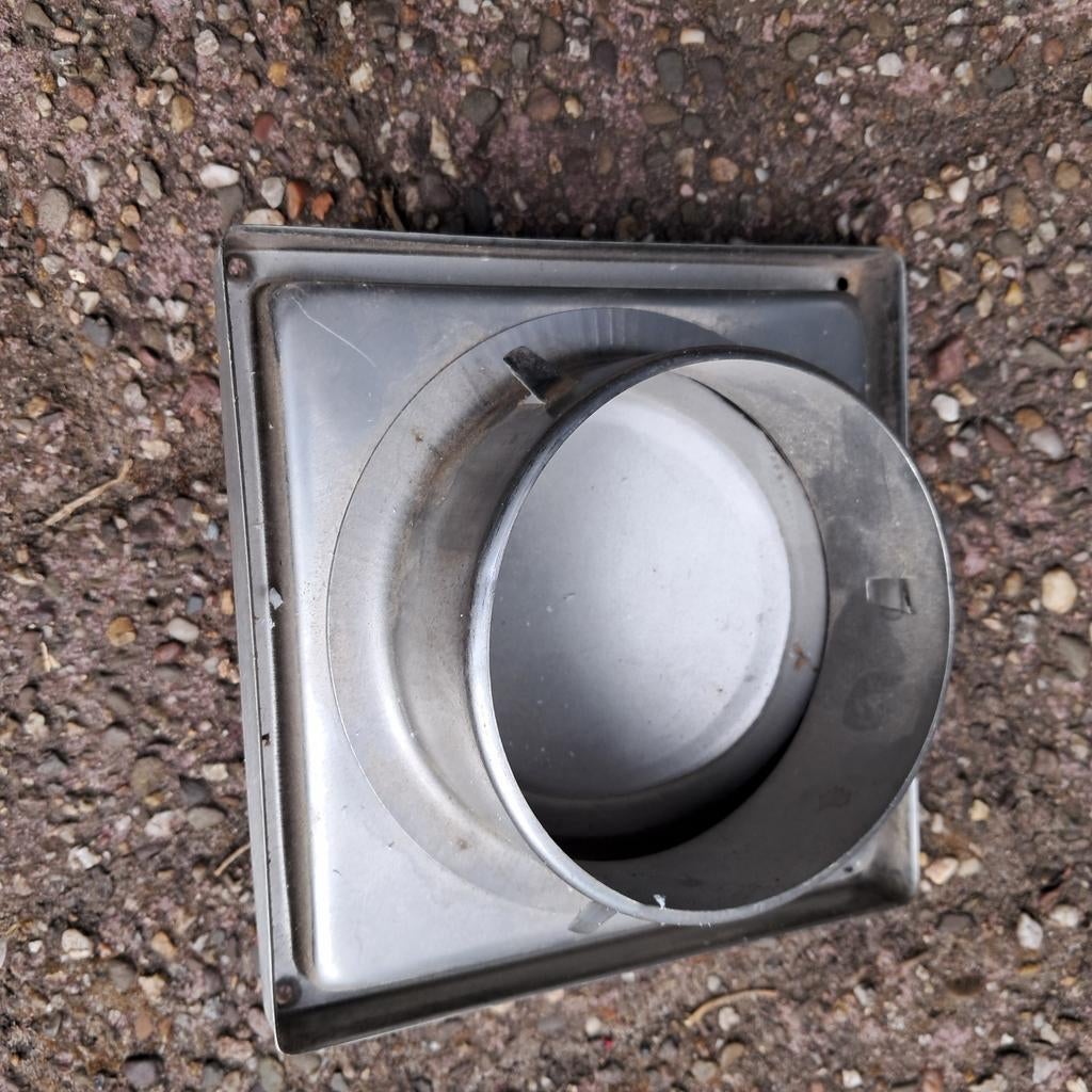RVS Muurdoorvoer / Afzuigkap Uitlaat, Doe-het-zelf en Verbouw, Ventilatie en Afzuiging, Ophalen of Verzenden, Gebruikt, Afzuiger