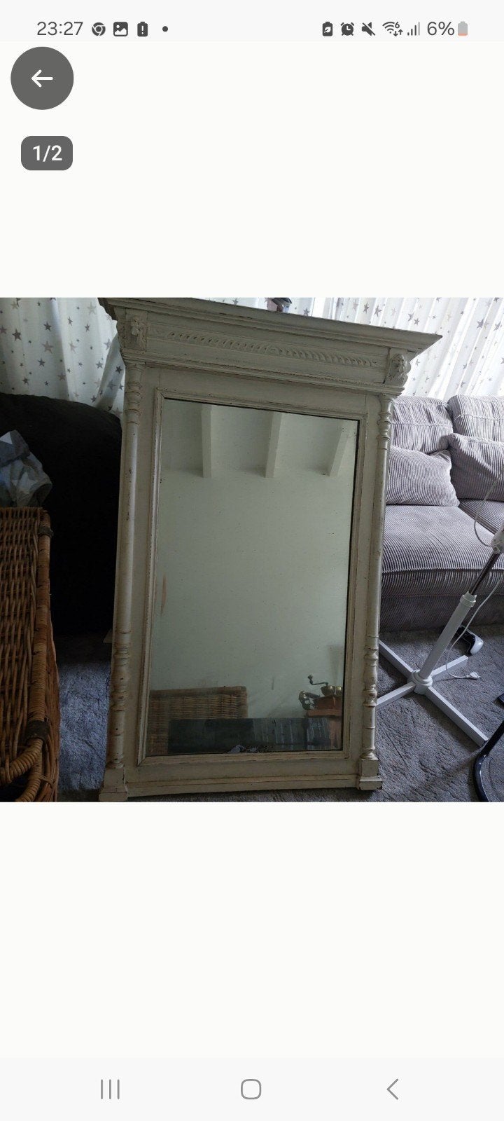 Antieke Brocante Landelijke Spiegel, Ophalen