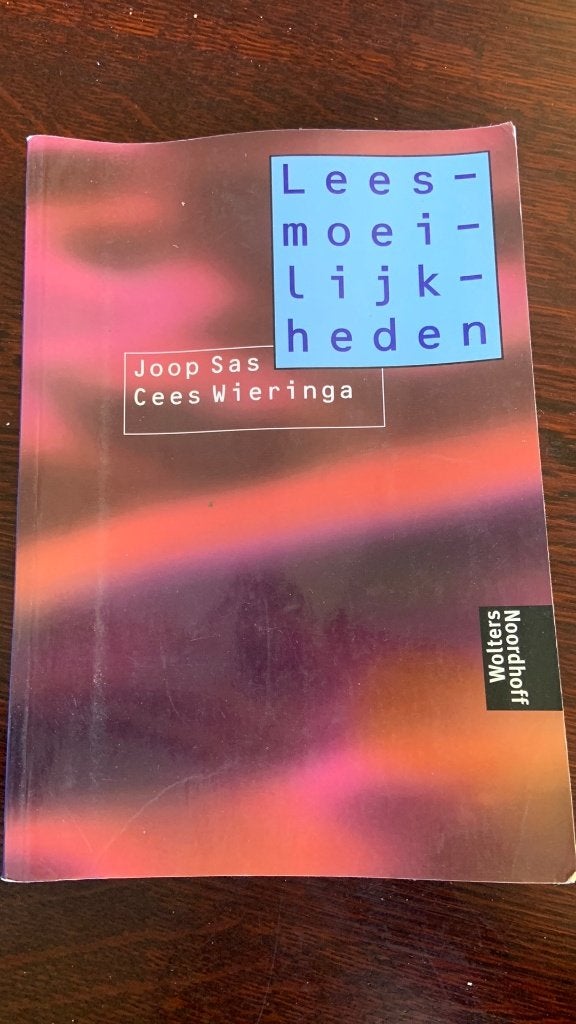 Joop Sas - Cees Wieringa - Leesmoeilijkheden, Ophalen of Verzenden, Alpha, Zo goed als nieuw, HBO