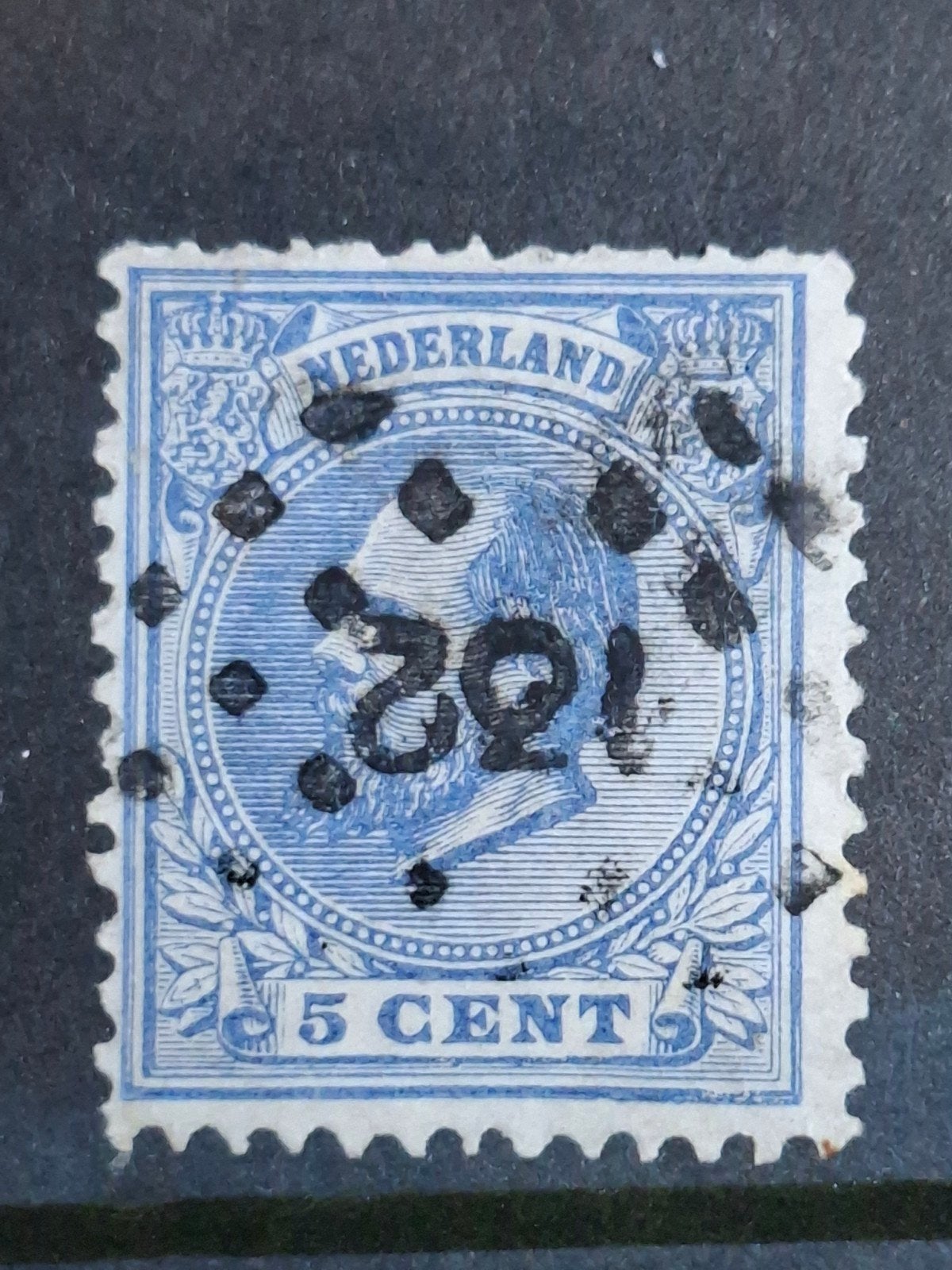 Puntstempel zegel nr 132 Zierikzee nvph nr 19, Postzegels en Munten, Ophalen of Verzenden