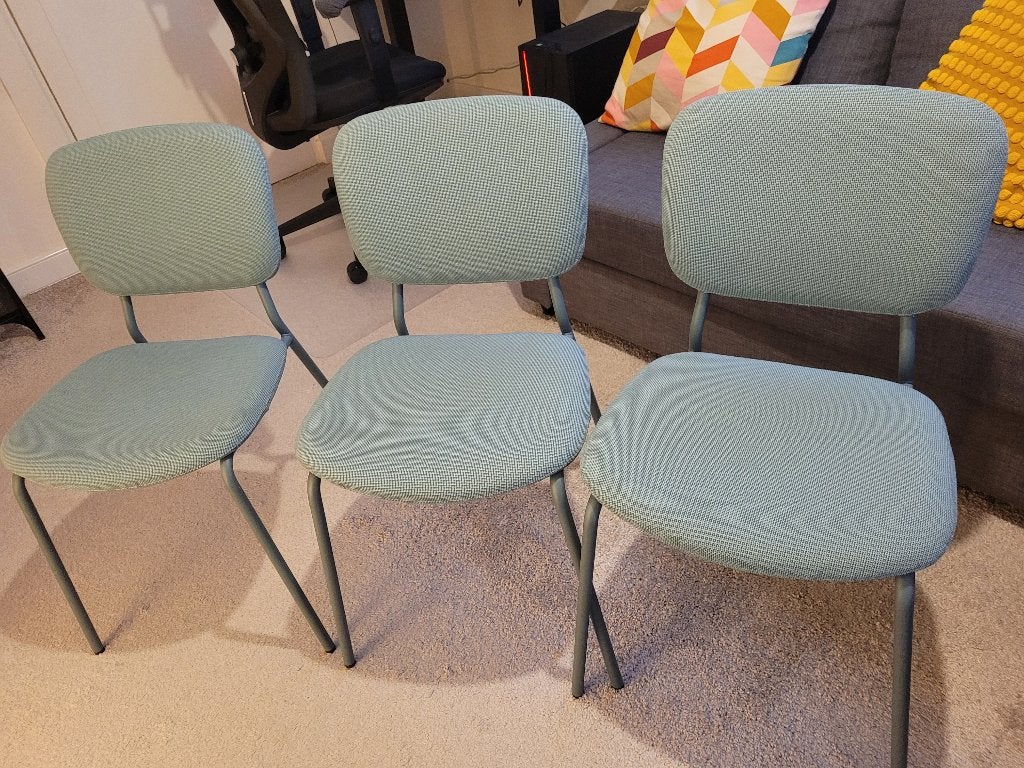 Drie eetkamerstoelen, Huis en Inrichting, Stoelen, Ophalen, Gebruikt, Drie