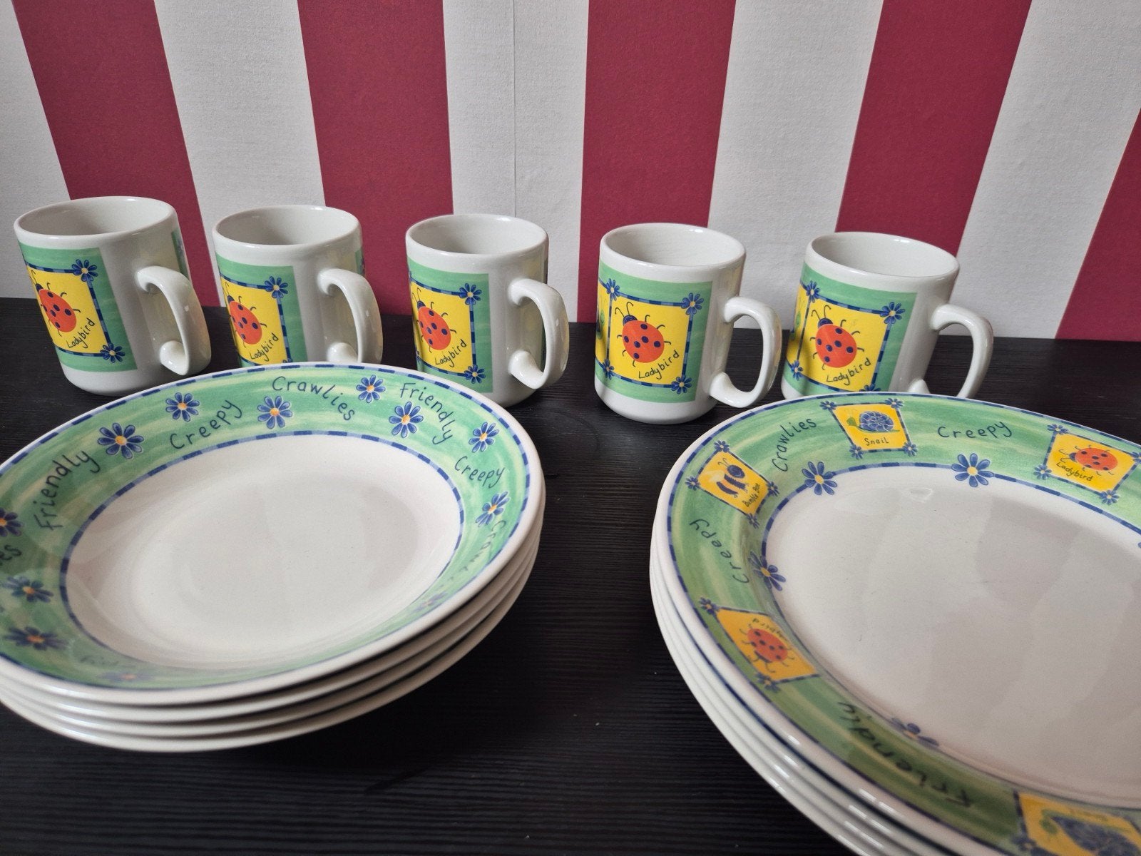 Churchill Creepy Crawlies serviesdelen, Huis en Inrichting, Ophalen of Verzenden, Gebruikt