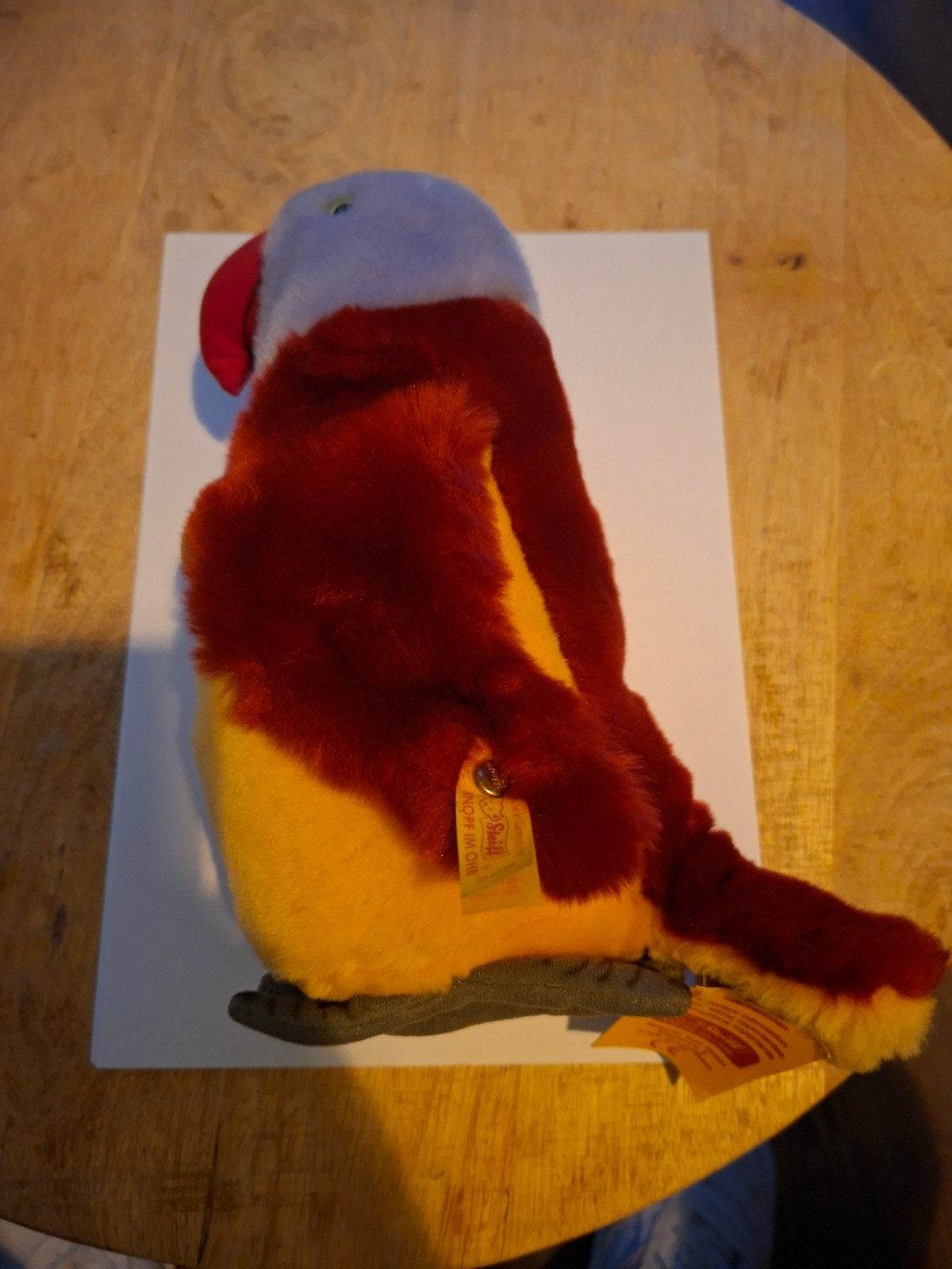 Steiff Lora Papagaai met kaartjes eraan, Ophalen of Verzenden, Nieuw