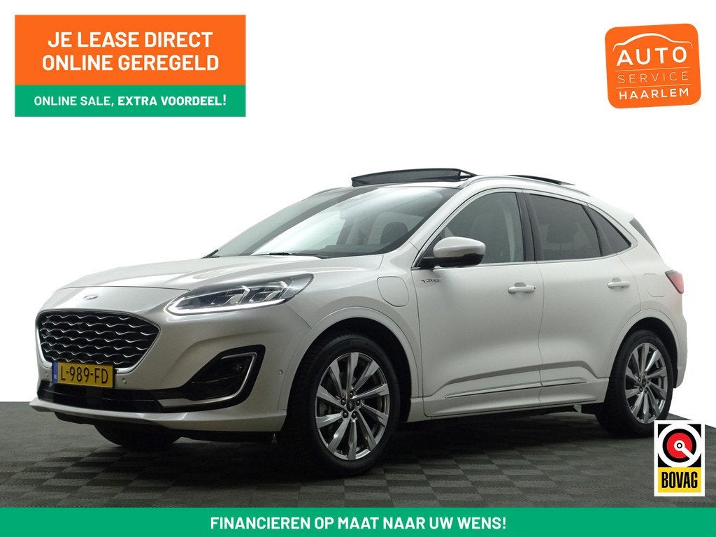 Ford Kuga 2.5 PHEV Vignale Aut- Panoramadak, Bang Olufsen De, Auto's, Ford, Gebruikt, 4 cilinders, Met garantie (alle), Wit