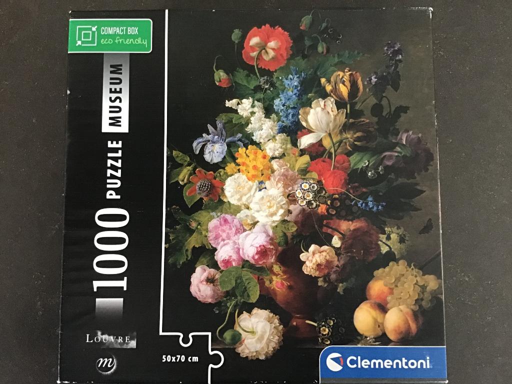 Clementoni Puzzel Bowl of Flowers Jan van Dael 1000 stukjes, Ophalen of Verzenden, 500 t/m 1500 stukjes, Gebruikt, Legpuzzel