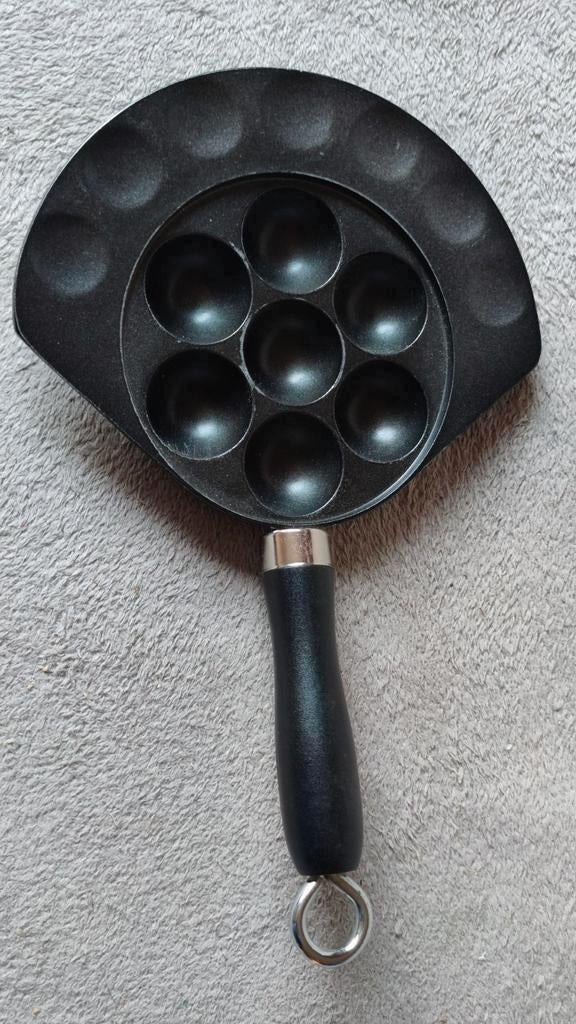 Lichtgewicht poffertjespan gietaluminium - voor op camping, Ophalen of Verzenden, Zo goed als nieuw, Koekenpan of Braadpan