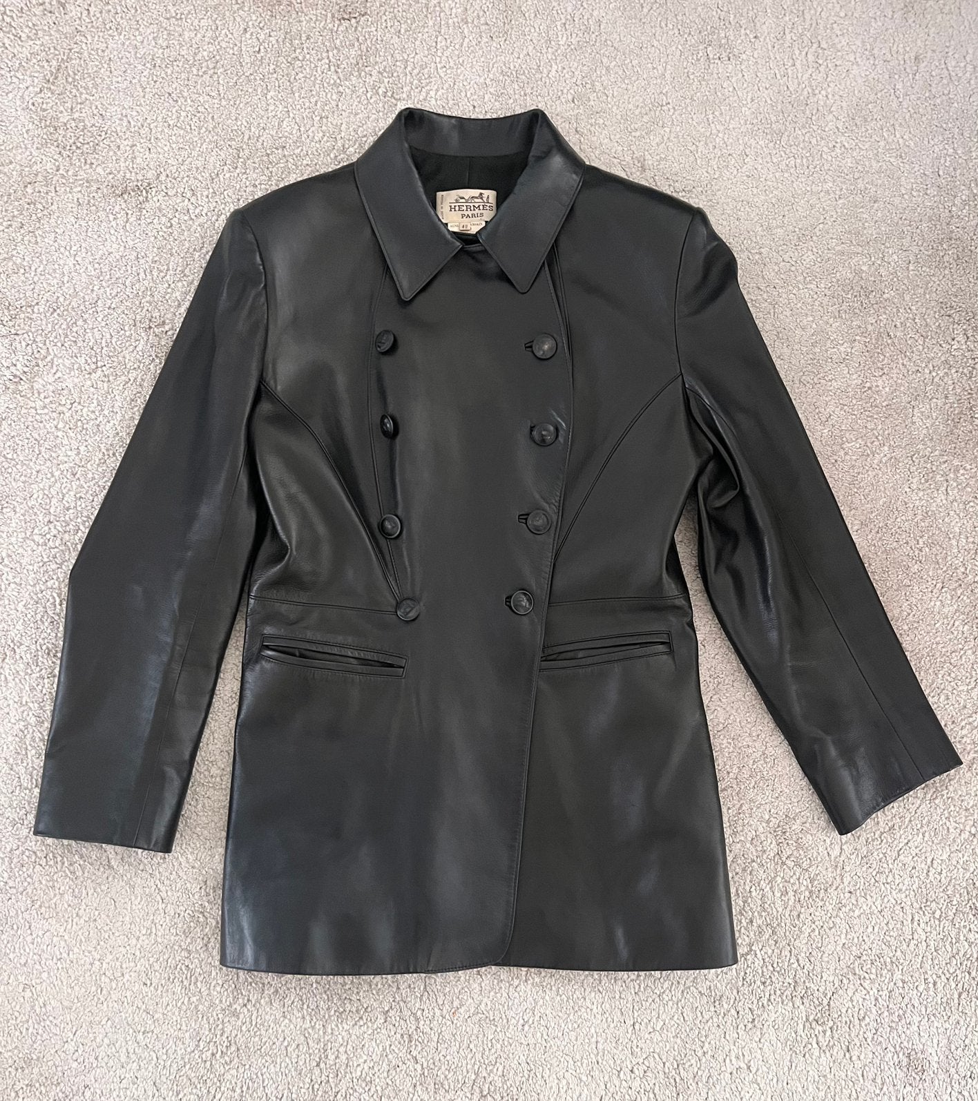 Hermes jas origineel!, Kleding | Dames, Jassen | Zomer, Ophalen of Verzenden, Zo goed als nieuw, Maat 42/44 (L), Zwart