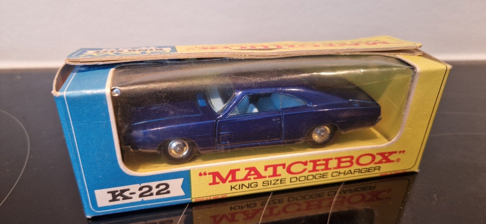 matchbox k22 dodge charger, Ophalen of Verzenden, Zo goed als nieuw, Auto, Matchbox