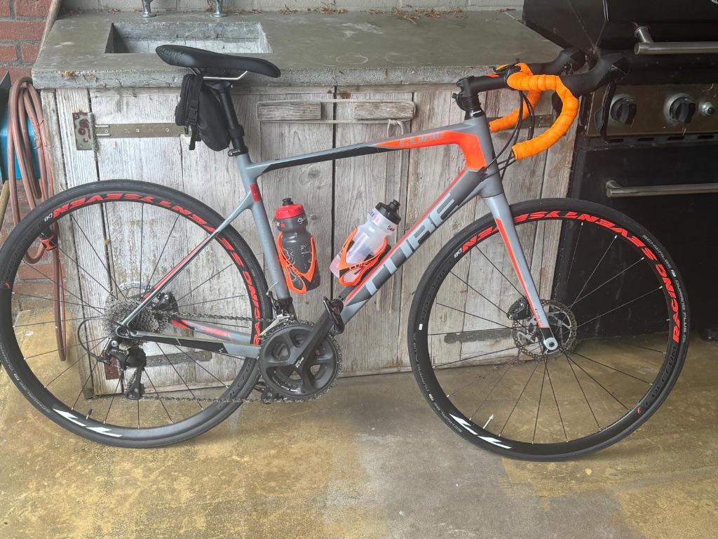 Cube Attain GTC Race Disc carbon 105  schijfrem maat 56, 28 inch, Gebruikt, Carbon, Heren