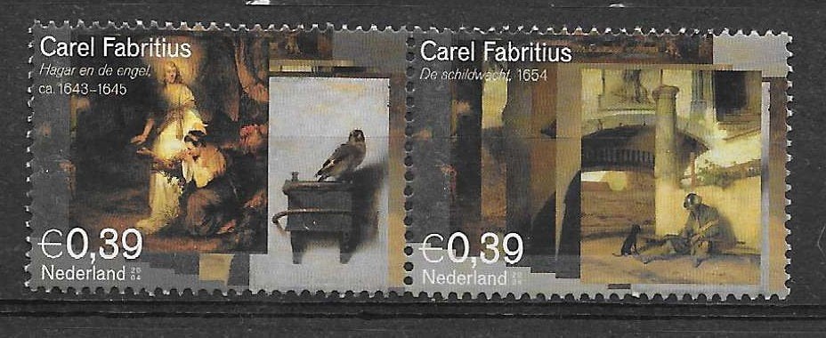 2004 | NVPH 2289-2290 | Carel Fabritius, paar |2-55|, Ophalen of Verzenden, Na 1940, Gestempeld