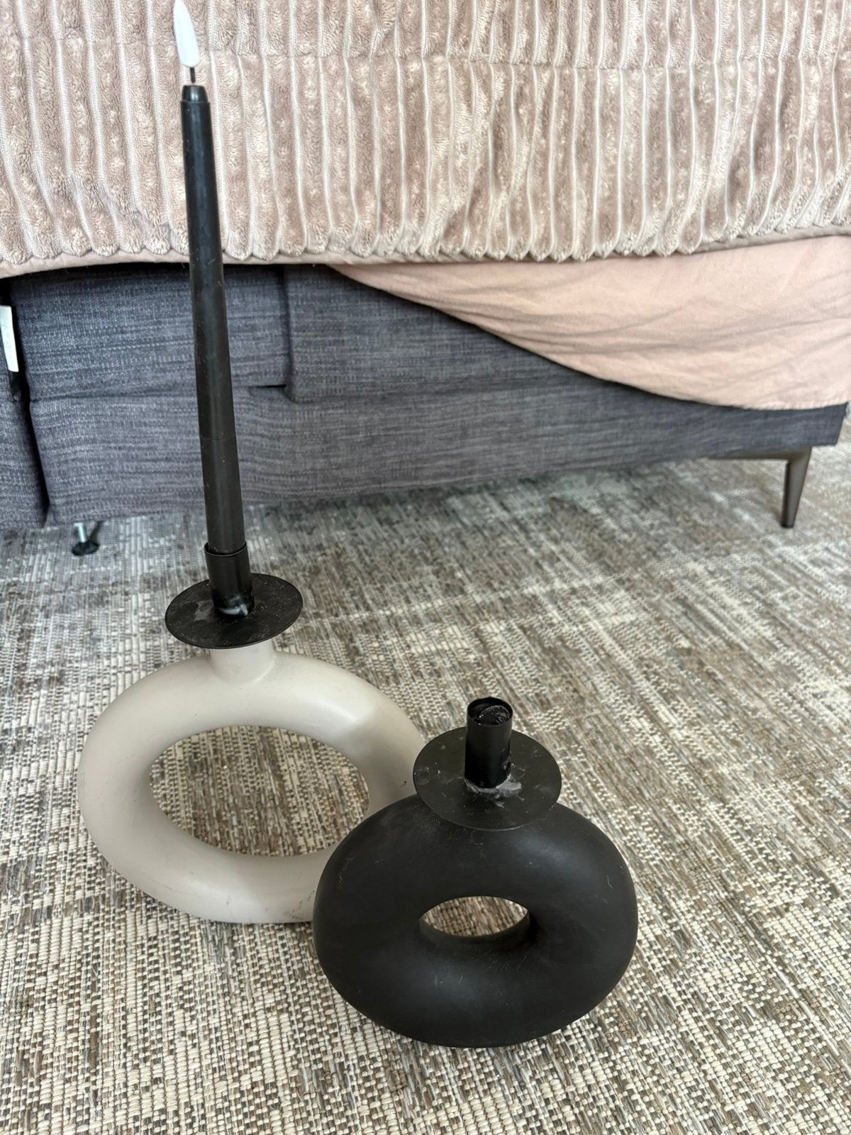 Leuke japandi ronde vaas of kaarsenstandaard, Ophalen, Overige kleuren, Minder dan 50 cm, Glas