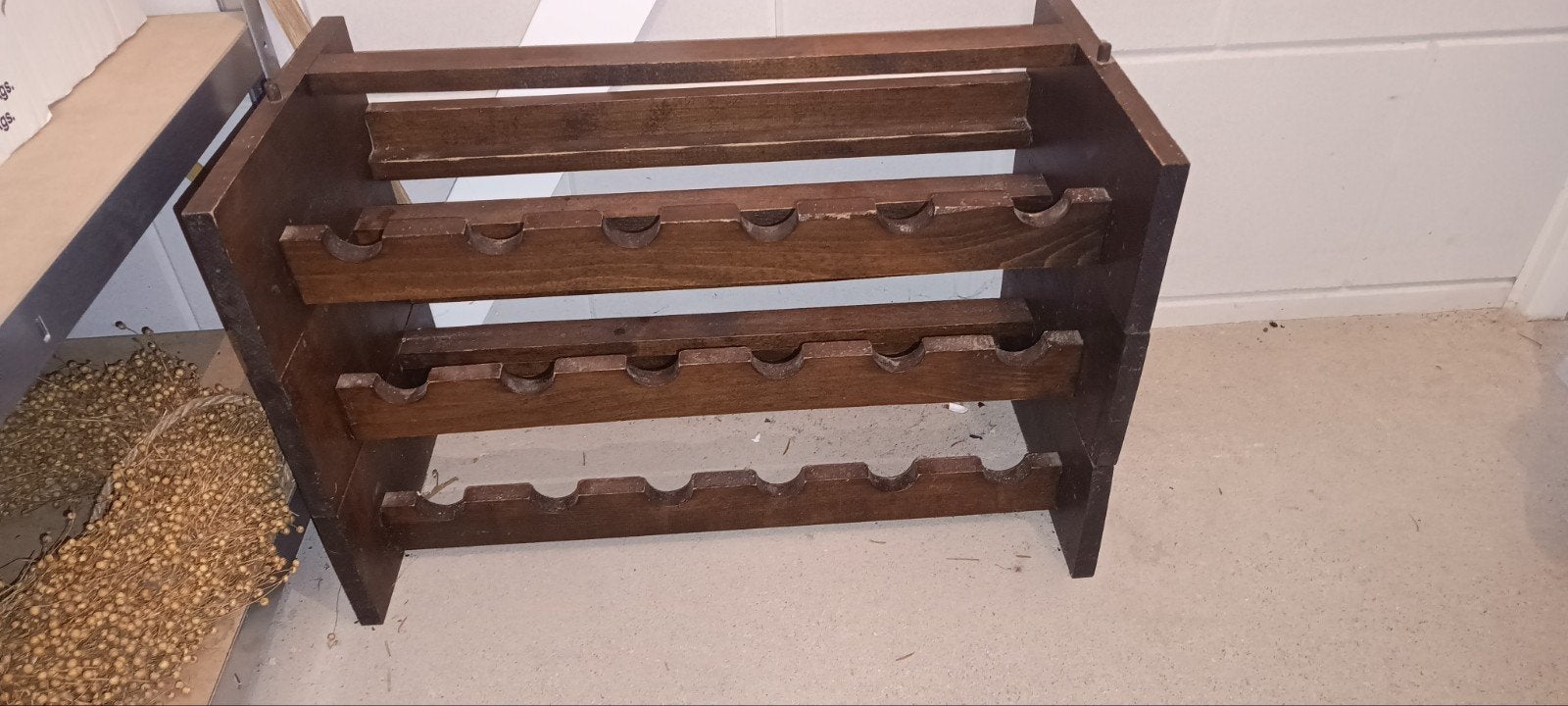Houten wijnrek voor 12 flessen, Ophalen, Gebruikt, Hout, 5 tot 15 flessen