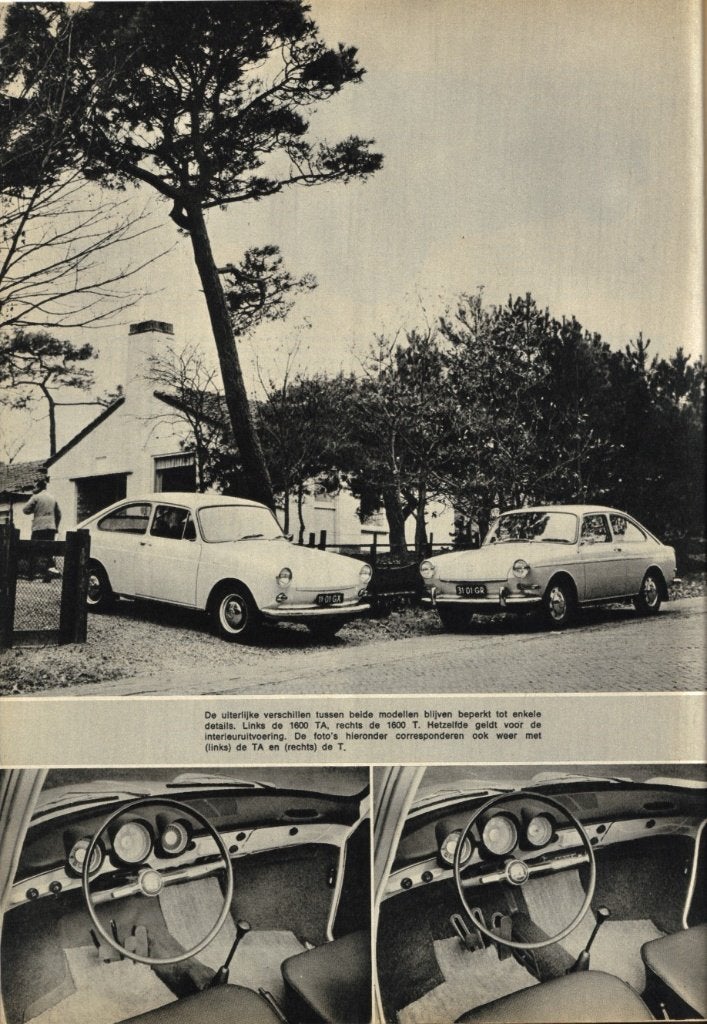 Autokampioen dubbeltest VW 1600 T en 1600 TA Januari 1969, Ophalen of Verzenden, Gelezen, Volkswagen
