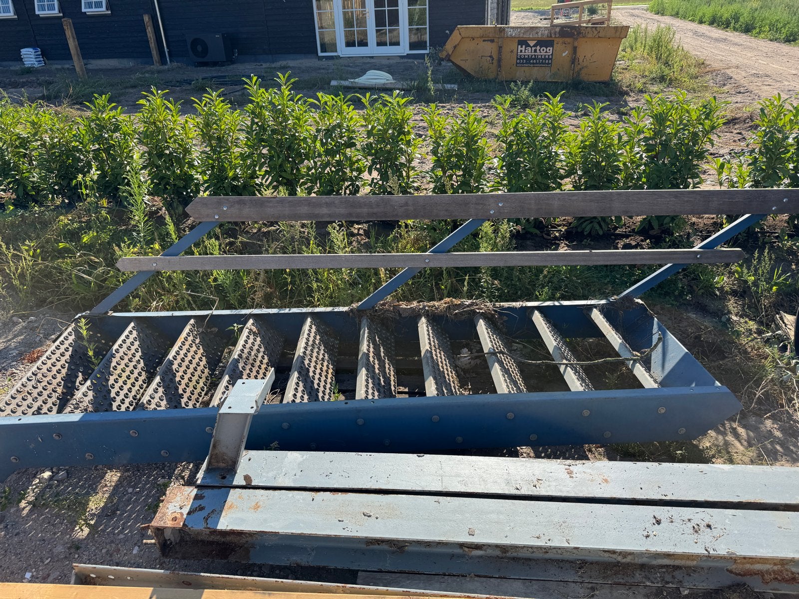 Stevige stalen trap met houten leuning - Gebruikt, Ophalen, Gebruikt, Trap, 2 tot 4 meter