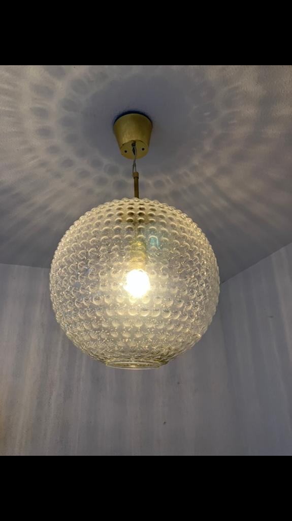 Bol lamp, Huis en Inrichting, Lampen | Hanglampen, Ophalen of Verzenden, Glas, Minder dan 50 cm