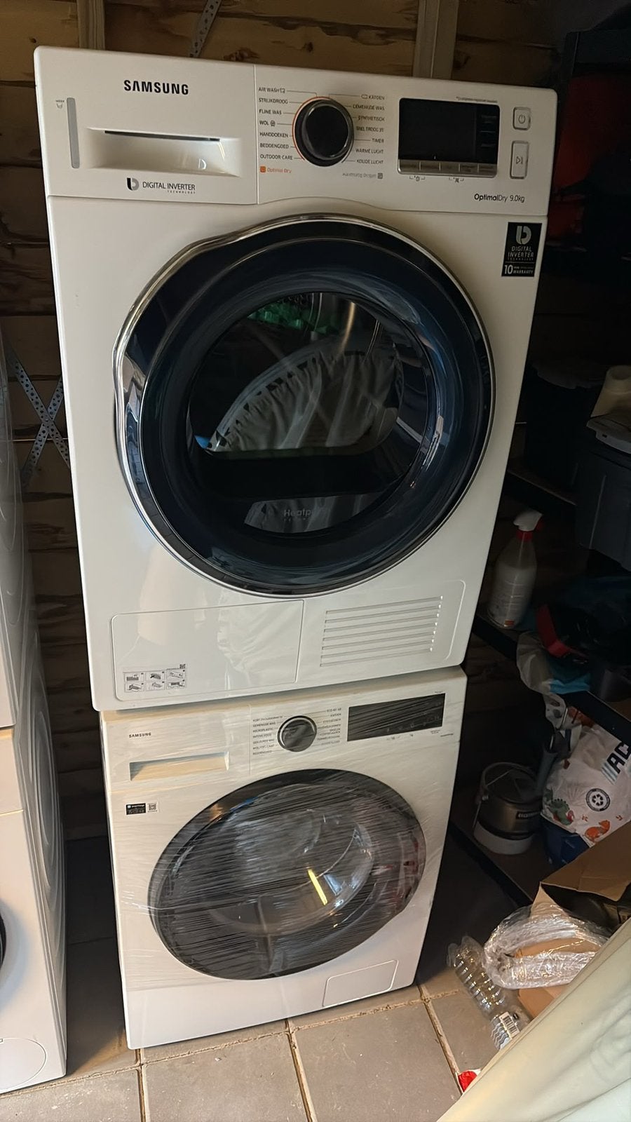 9KG samsung wasmachine + warmtepompdroger A+++