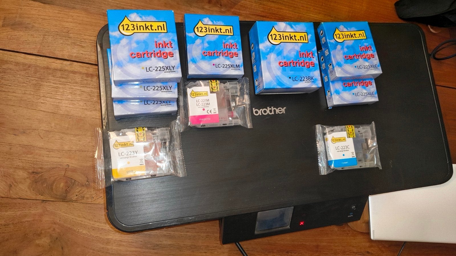 Complete set 123inkt huismerk cartridges (vervangt Brother L, Ophalen of Verzenden, Nieuw, Cartridge, 123inkt.nl (compatibel met Brother)