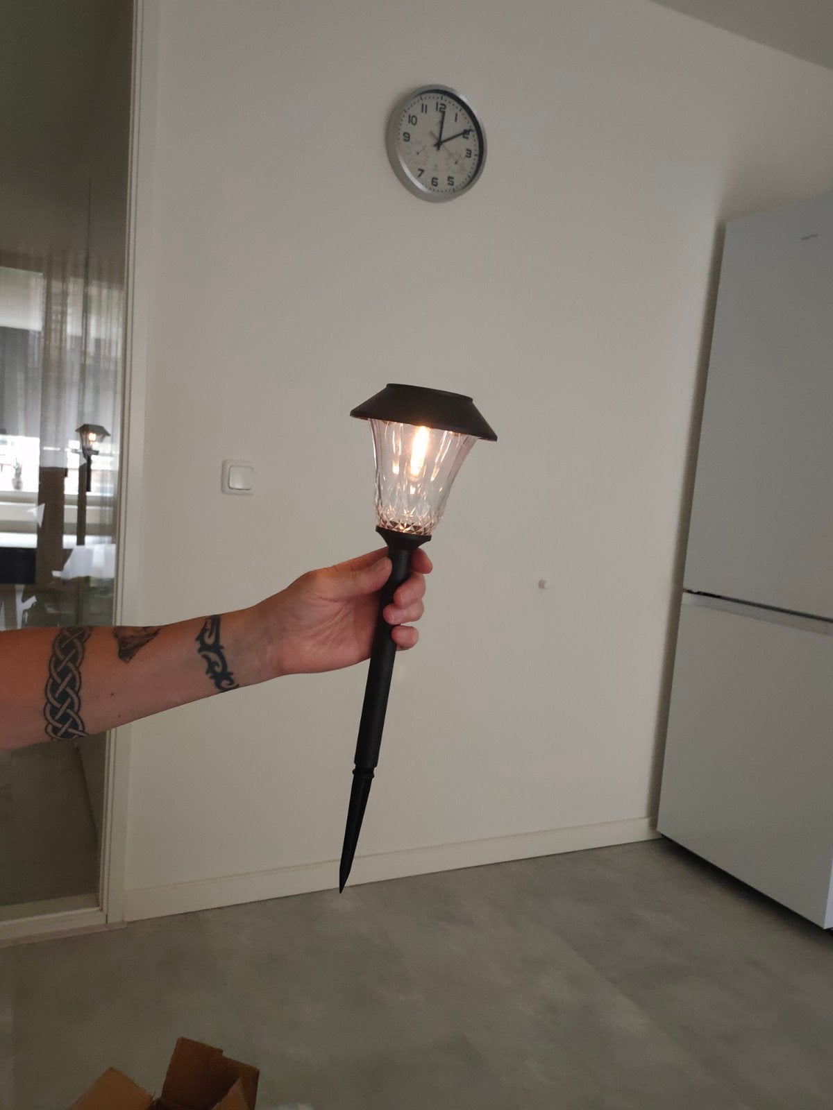 Solar tuinlamp met grondspies - Nieuw, Tuin en Terras, Ophalen, Zonne-energie, Kunststof, Minder dan 50 watt