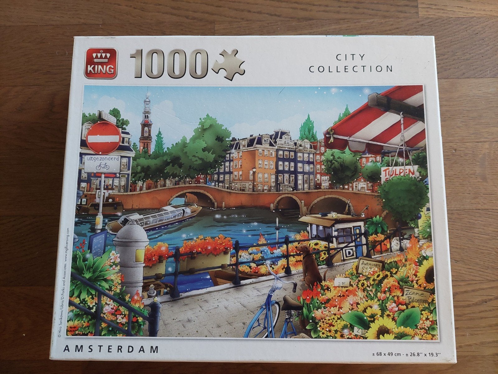 King Legpuzzel Amsterdam City Collection 1000 stukjes, Ophalen of Verzenden, 500 t/m 1500 stukjes, Gebruikt, Legpuzzel