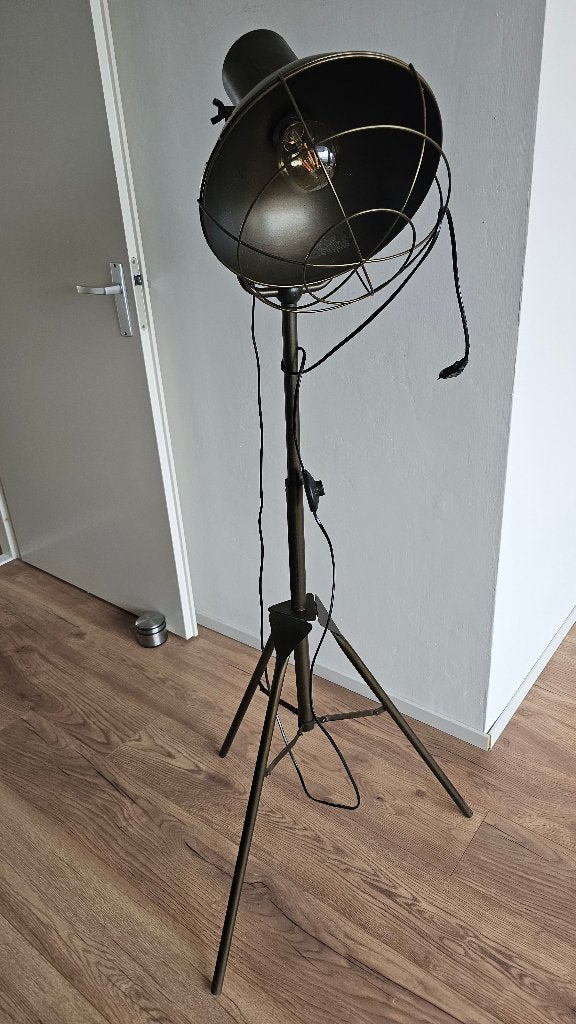 Bronze staanlamp, Ophalen, E27 (groot), Zo goed als nieuw, Brons