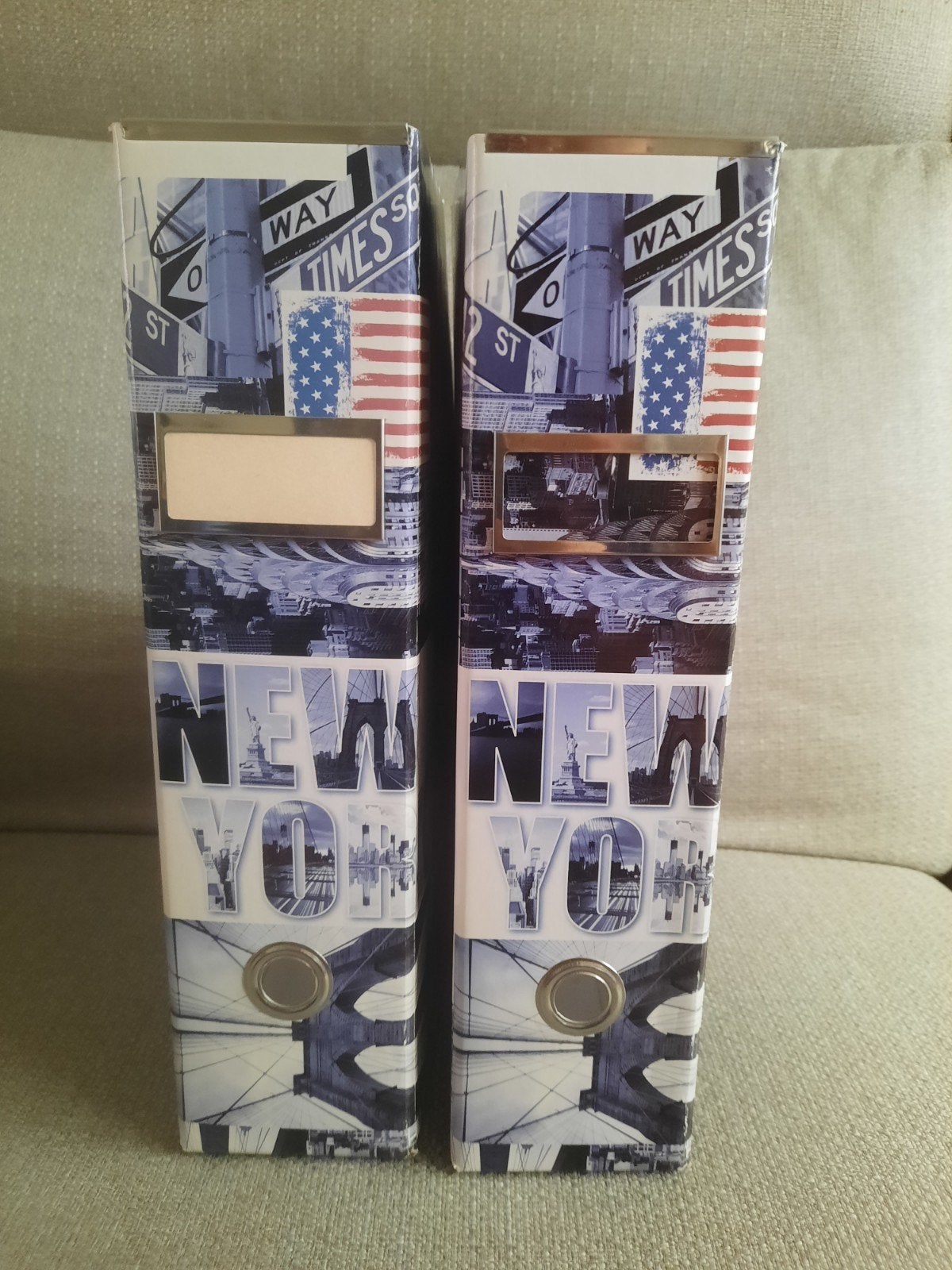Lektuurbakken New York van karton ,2 stuks, Ophalen