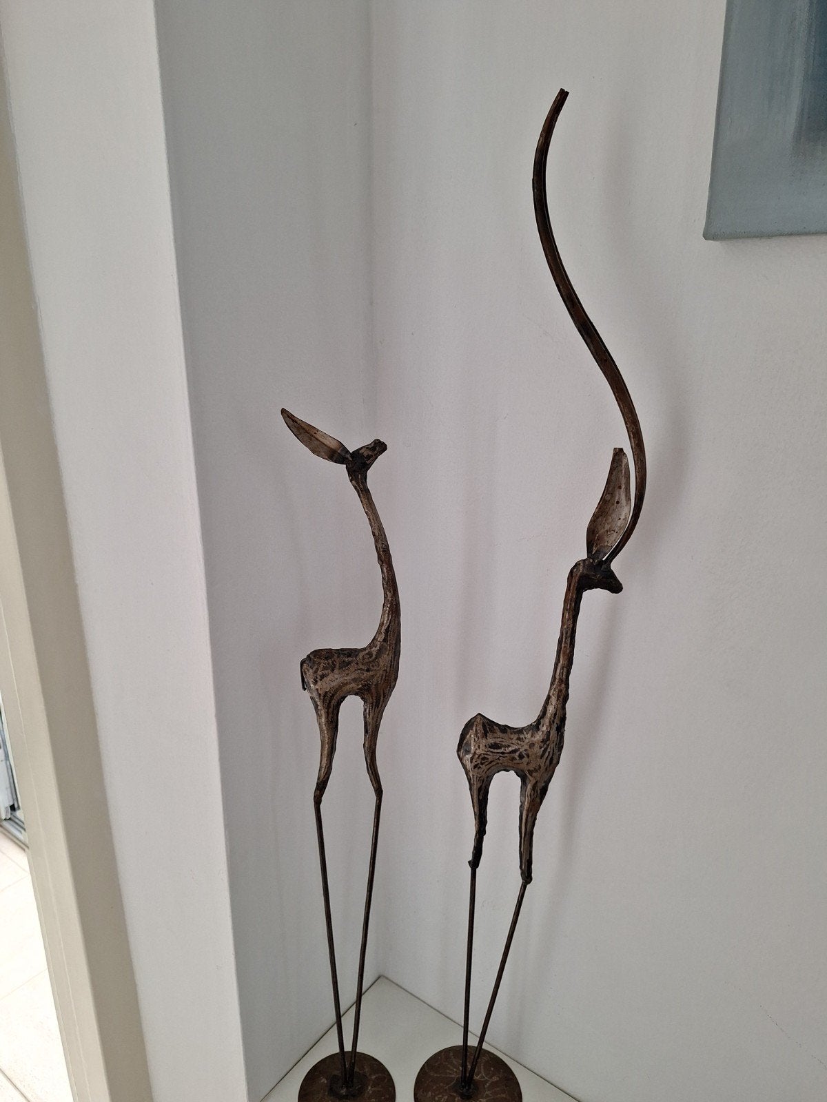 ornamenten, antilopen, Huis en Inrichting, Ophalen, Bruin, Overige materialen, Landelijk