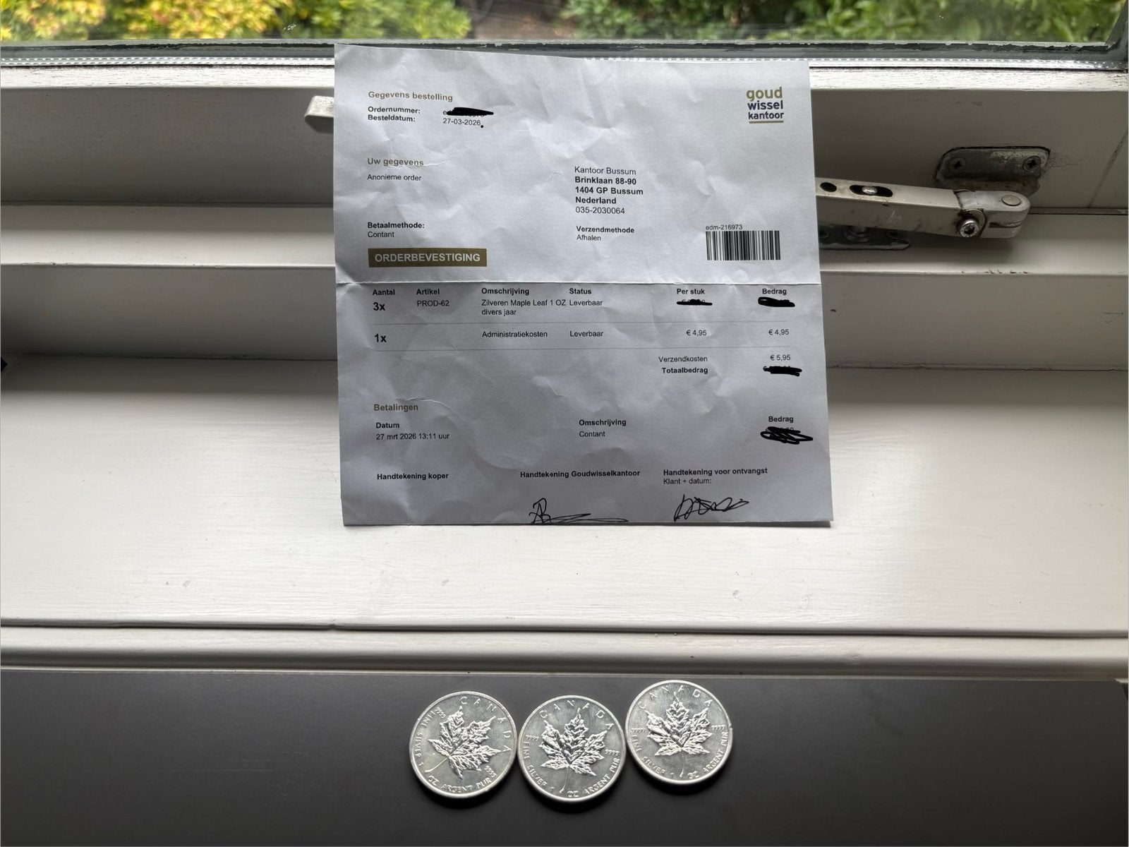 3 Silver Maple Leaf – 1 oz zilveren munten, Postzegels en Munten, Ophalen of Verzenden, Noord-Amerika, Zilver