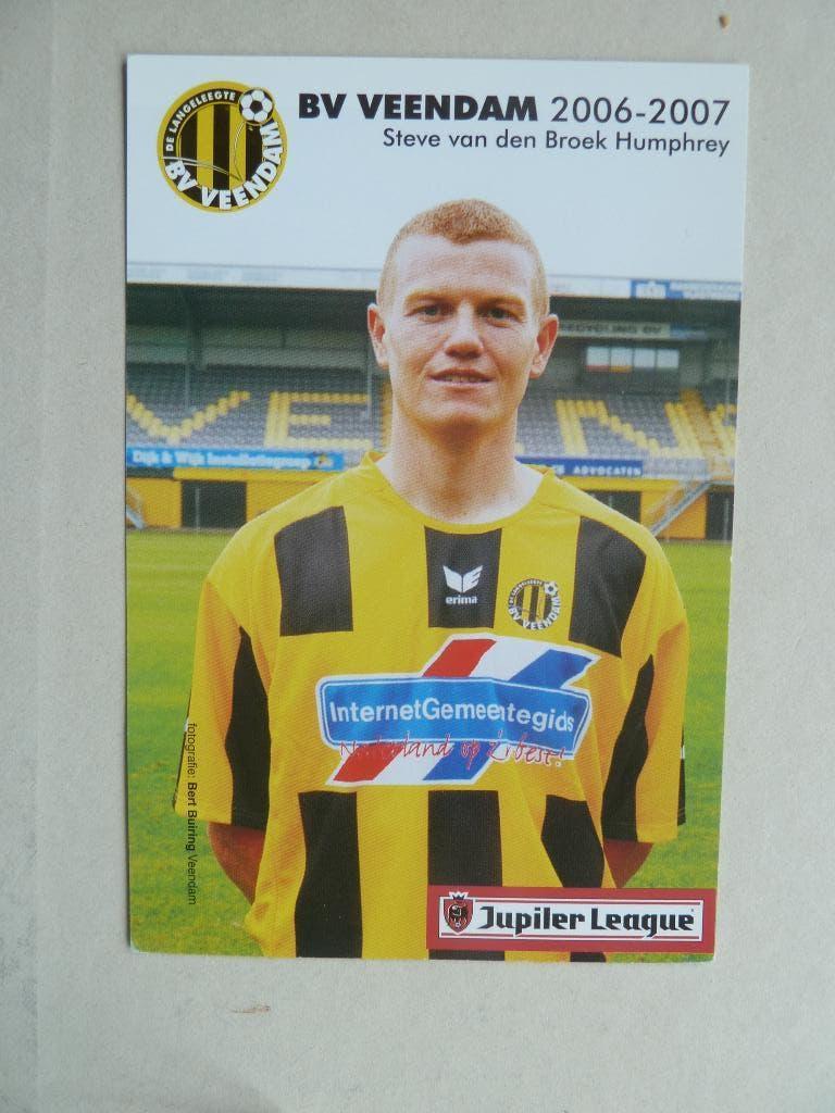 Spelerskaart. Steve.v.d.Broek Humprey Veendam. 2006/2007, Verzamelen, Sportartikelen en Voetbal, Ophalen of Verzenden, Zo goed als nieuw
